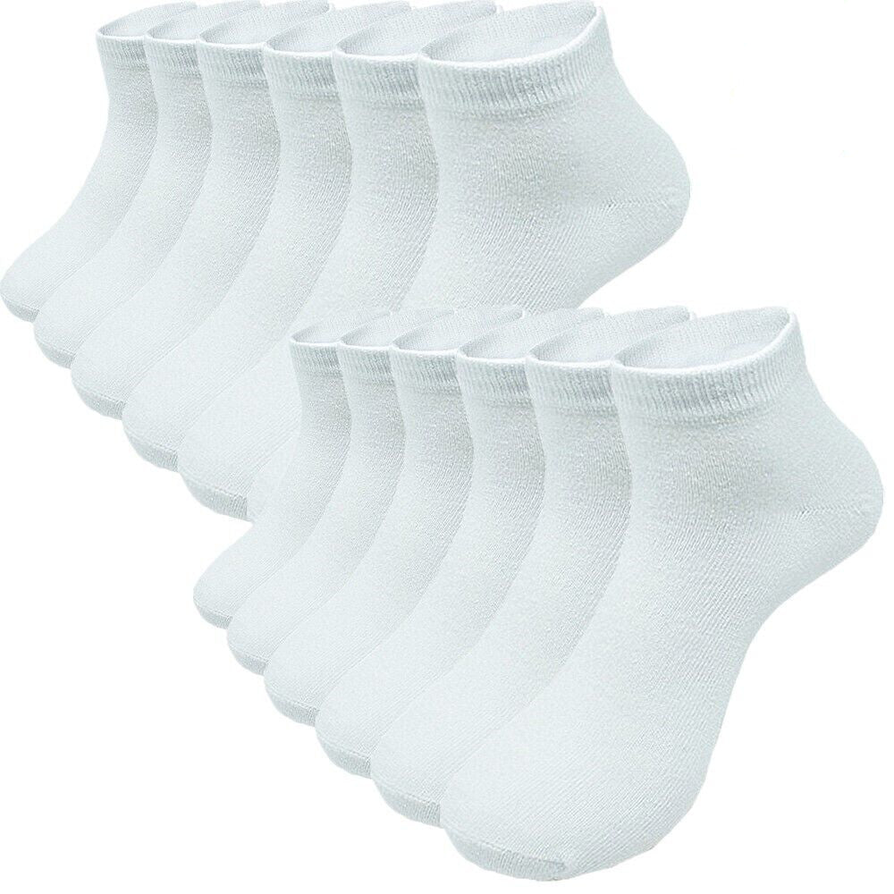 Men's Casual Cotton Solid Classic Sports Socks Ankle Low Cut Size 9-13