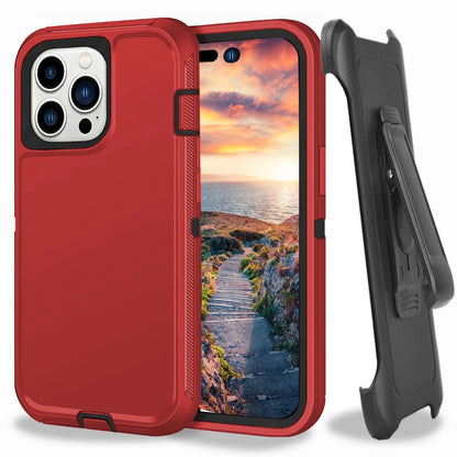For Apple iPhone 15 Pro Max Plus Heavy Duty Shockproof Holster Case Cover with Belt Clip