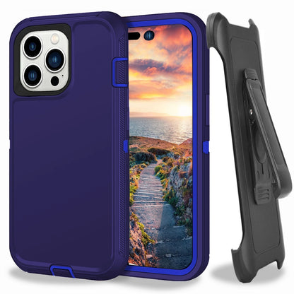 For Apple iPhone 15 Pro Max Plus Heavy Duty Shockproof Holster Case Cover with Belt Clip