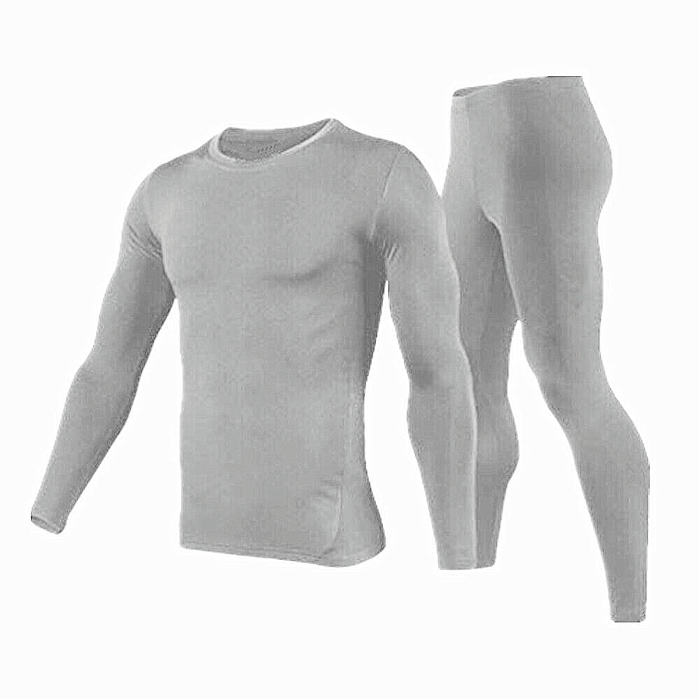 Men's Winter Fleece Lined Thermal Warm Soft Long Johns 100% Cotton Underwear Set