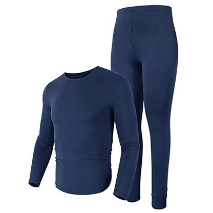 Men's Winter Microfiber Thermal Fleece Lined Ultra Soft Long Johns Underwear Set