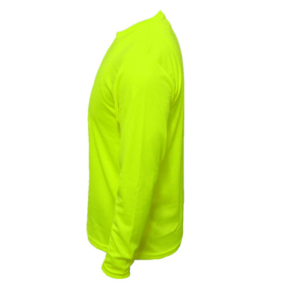 Men's High Visibility Safety Work Hi-Vis T Shirts Long Sleeve Green Orange 2 Pieces