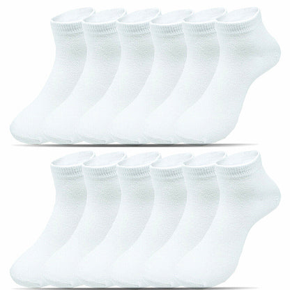Men's Casual Cotton Solid Classic Sports Socks Ankle Low Cut Size 9-13