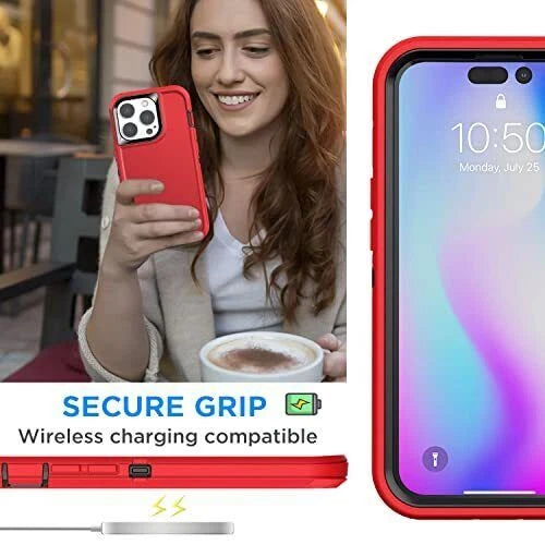 For Apple iPhone 15 Pro Max Plus Heavy Duty Shockproof Holster Case Cover with Belt Clip