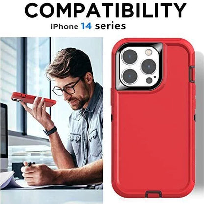 For Apple iPhone 15 Pro Max Plus Heavy Duty Shockproof Holster Case Cover with Belt Clip