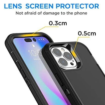 For Apple iPhone 14 14 Pro Max Plus Shockproof Holster Case Heavy Duty Cover with Belt Clip