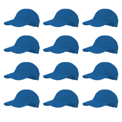 12-Pack Lot Classic 100% Cotton Plain Blank Baseball Cap Low Profile Dad Hat Buckle Adjustable Caps
