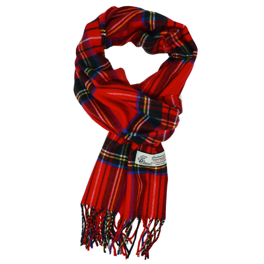 Unisex Winter Scottish Stewart Plaid Scarves Cashmere Feel Soft Luxurious Scarf