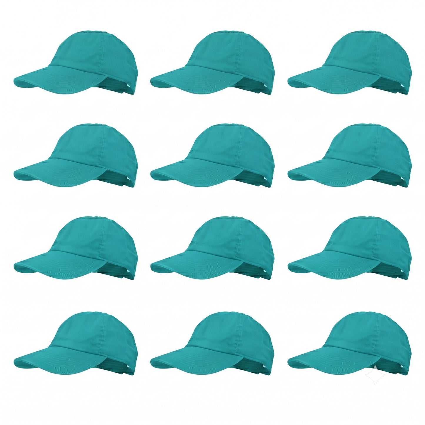 12-Pack Lot Classic 100% Cotton Plain Blank Baseball Cap Low Profile Dad Hat Buckle Adjustable Caps