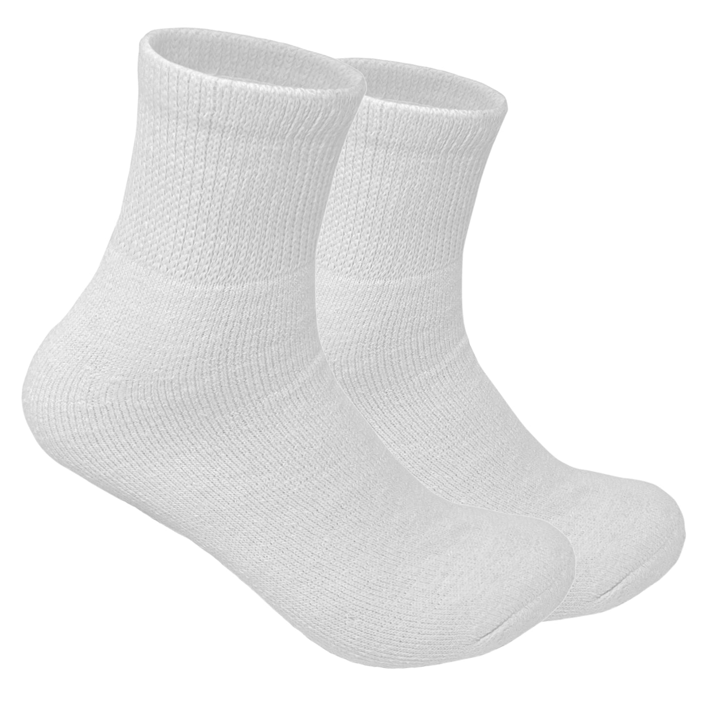 3-12 Pairs Men's Diabetic Circulatory Ankle/Quarter Cotton Socks Size 9-15