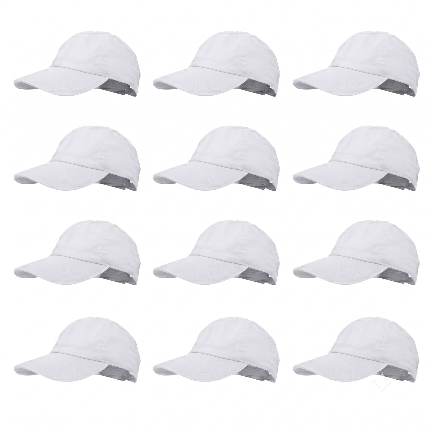 12-Pack Lot Classic 100% Cotton Plain Blank Baseball Cap Low Profile Dad Hat Buckle Adjustable Caps