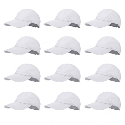 12-Pack Lot Classic 100% Cotton Plain Blank Baseball Cap Low Profile Dad Hat Buckle Adjustable Caps