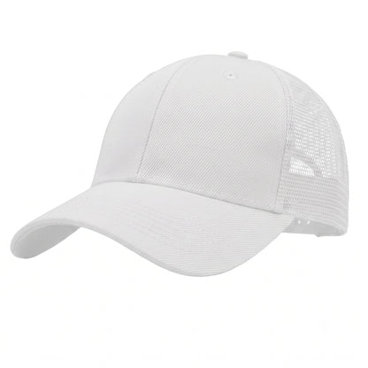 Unisex Mesh Back Baseball Cap Solid Breathable Sun Visor Plain Blank Trucker Hats Adjustable Caps