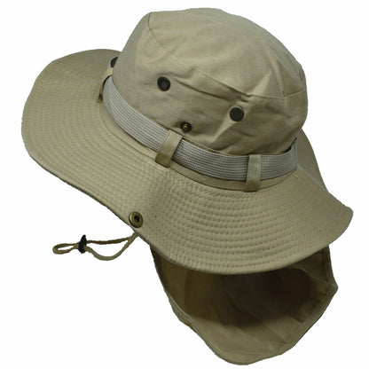 Unisex Bucket Boonie Hat Neck Flap Sun Visor Safari Cover Big Brim Cap