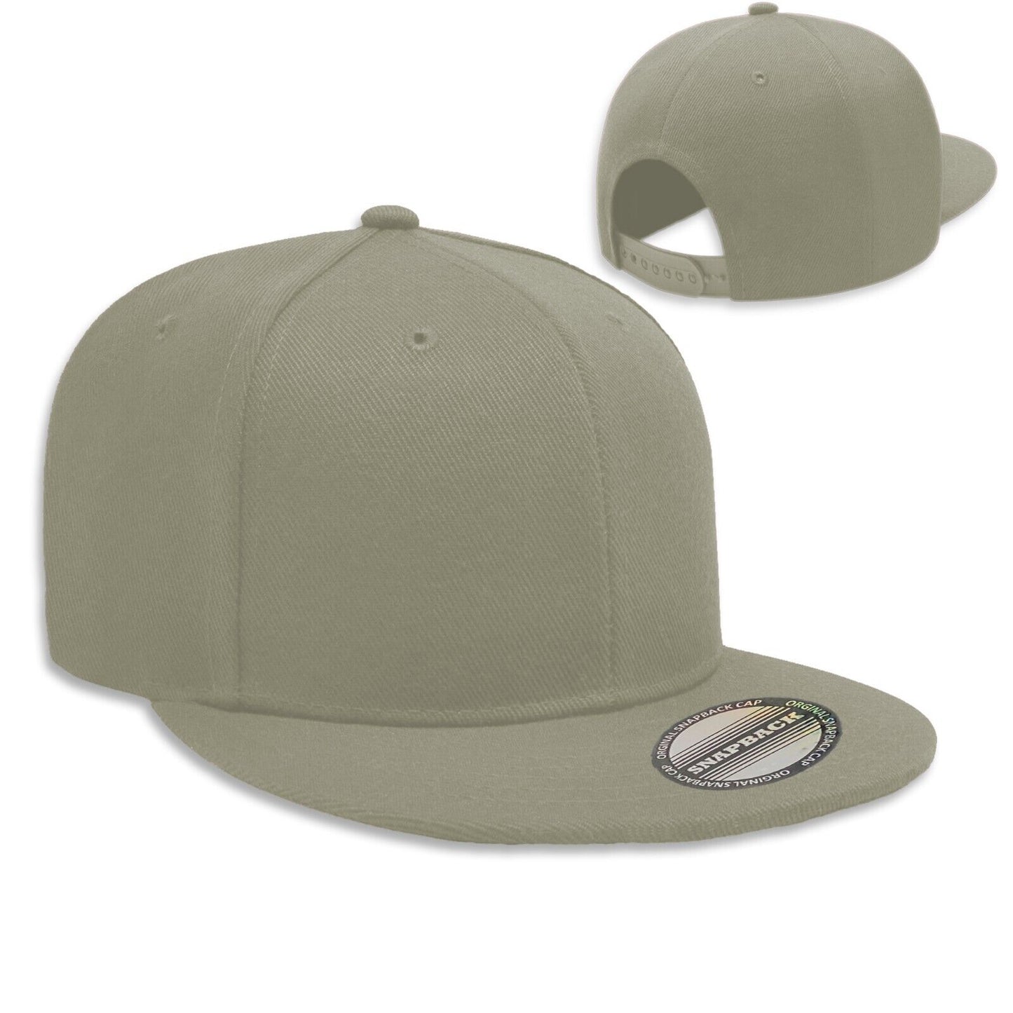 Unisex Snapback Hat Classic Hip Hop Style Solid Flat Brim Baseball Cap