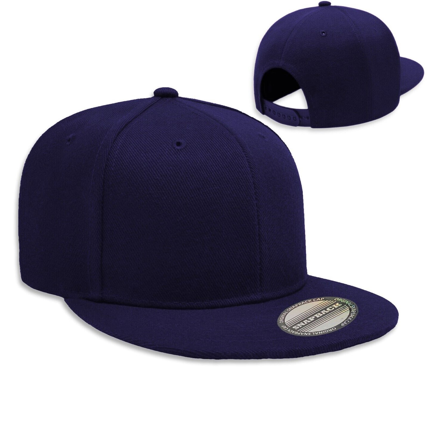 Black Adult Unisex Casual Solid Adjustable Baseball Caps Snapback