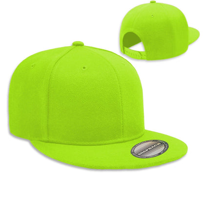 Unisex Snapback Hat Classic Hip Hop Style Solid Flat Brim Baseball Cap