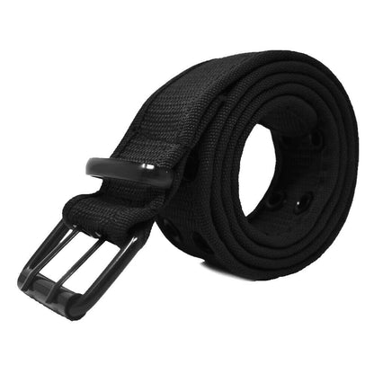 Unisex Double Grommet 2 Hole Belts 100% Cotton Canvas Web Casual Belt