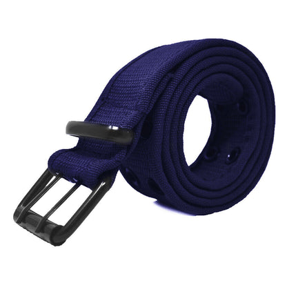 Unisex Double Grommet 2 Hole Belts 100% Cotton Canvas Web Casual Belt