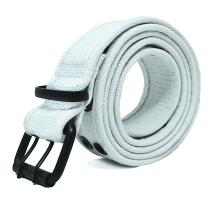 Unisex Double Grommet 2 Hole Belts 100% Cotton Canvas Web Casual Belt