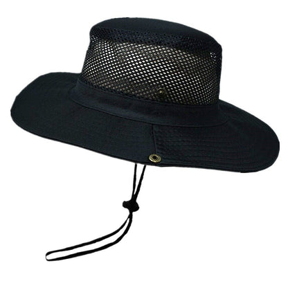Unisex Bucket Boonie Hat Wide Brim Mesh Top Cool Garden Cap Outdoor Ha –  Glory Max