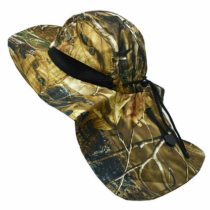 Unisex Boonie Bucket Snap Hat Sun Visor Big Brim Neck Flap Adjustable Cap