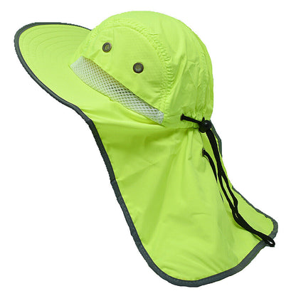 Unisex Boonie Bucket Snap Hat Sun Visor Big Brim Neck Flap Adjustable Cap