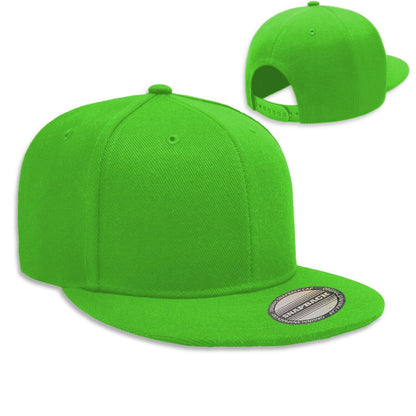 Unisex Snapback Hat Classic Hip Hop Style Solid Flat Brim Baseball Cap